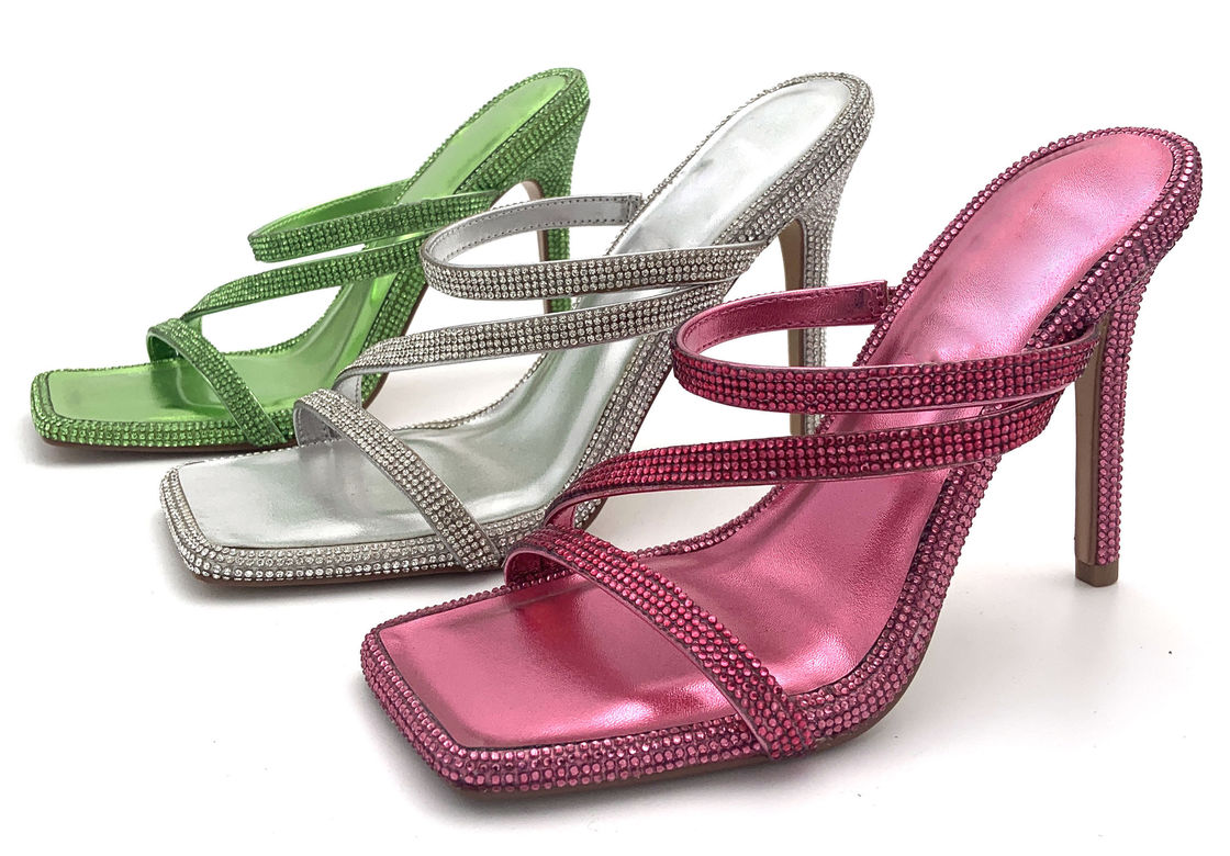 Leder Frauen High Heel Sandalen Komfortabel Stiletto Heel Typ