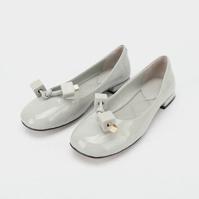 Flat Loafer-Schuhe für Frauen mit EVA-Sohle Schwarz-Weiß-Farbe