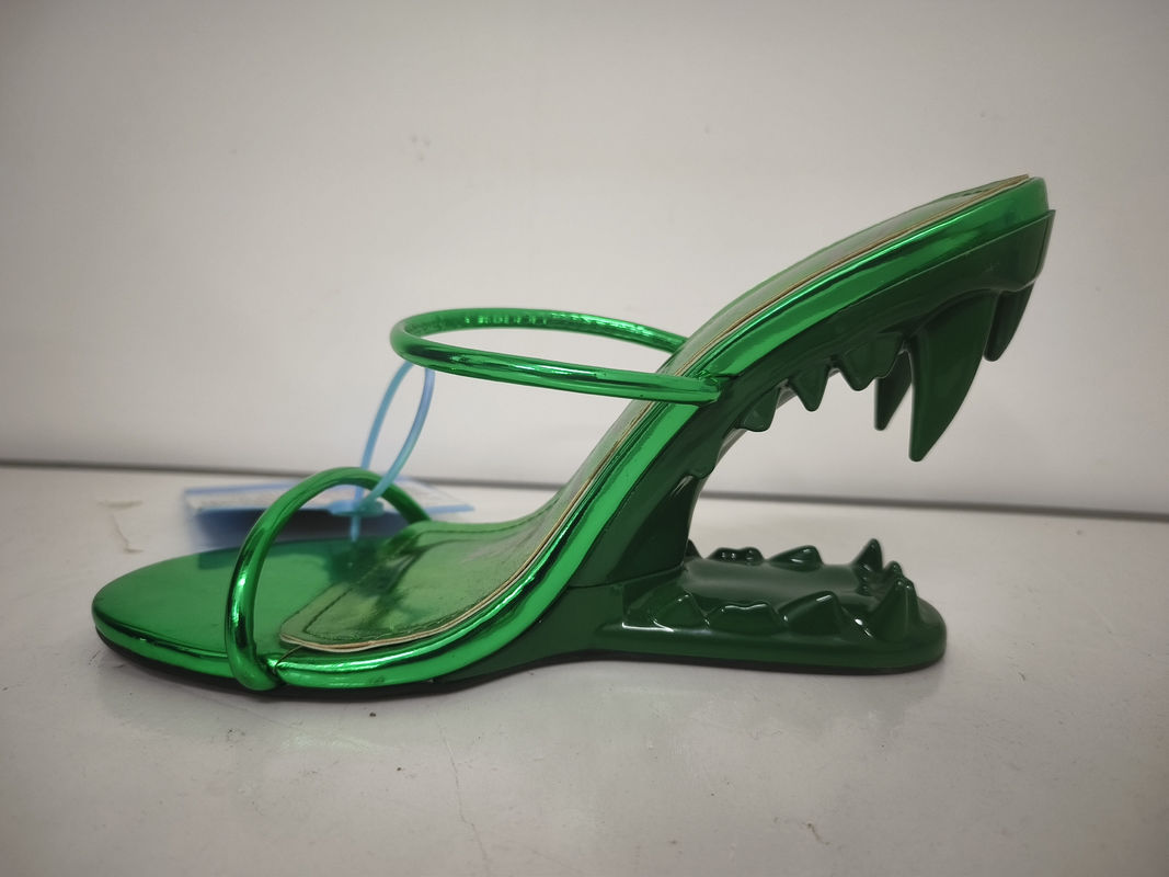Slip On Schließung Typ Frauen Pump Heels mit Leder Auskleidung Material grün